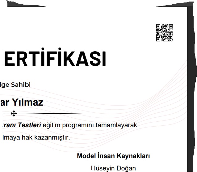 Eğitim Skoru ile Sertifika Oluşumu